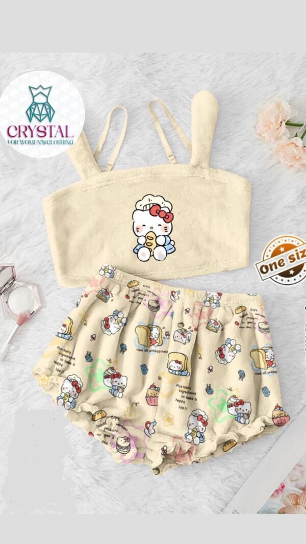 شورت فرو هيلو كيتي اصفر