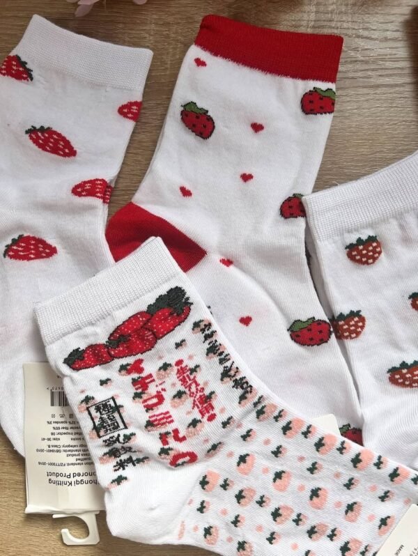جوارب الفراولة ستوبري قطنيه
