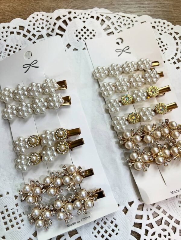 كارت طباقات شعر ذهبي لؤلؤ