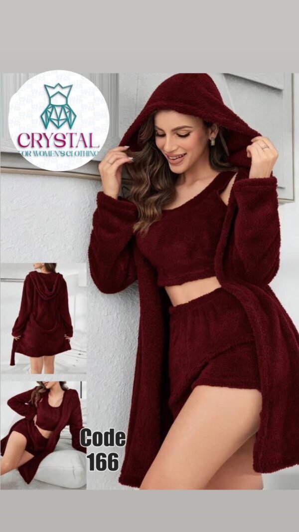 ست شورت فرو ٣ قطع ماروني