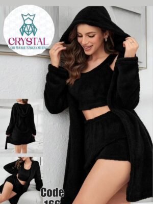 سيت شورت ٣ قطع اسود