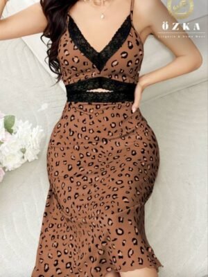 فستان نمري بني