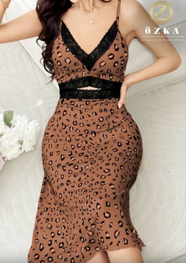 فستان نمري بني