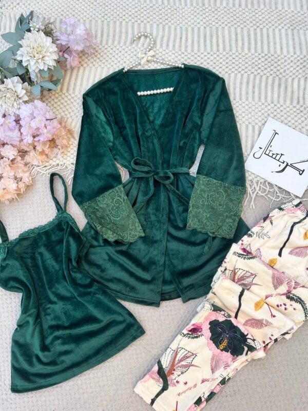 تراك ٣ قطع مشجر اخضر