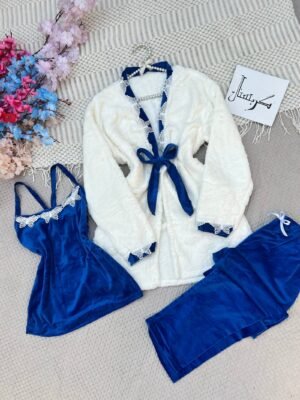 تراك ٣ قطع فرو ازرق