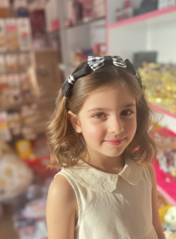 طاك شعر فيونكات اسود